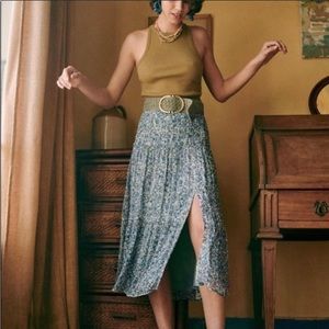 Sezane Tammie Skirt in Garden blue